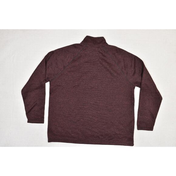 Eddie Bauer Men's Sweater Size XXL Quarter Zip Radiator Fleece Classic Burgundy - Picture 3 of 8